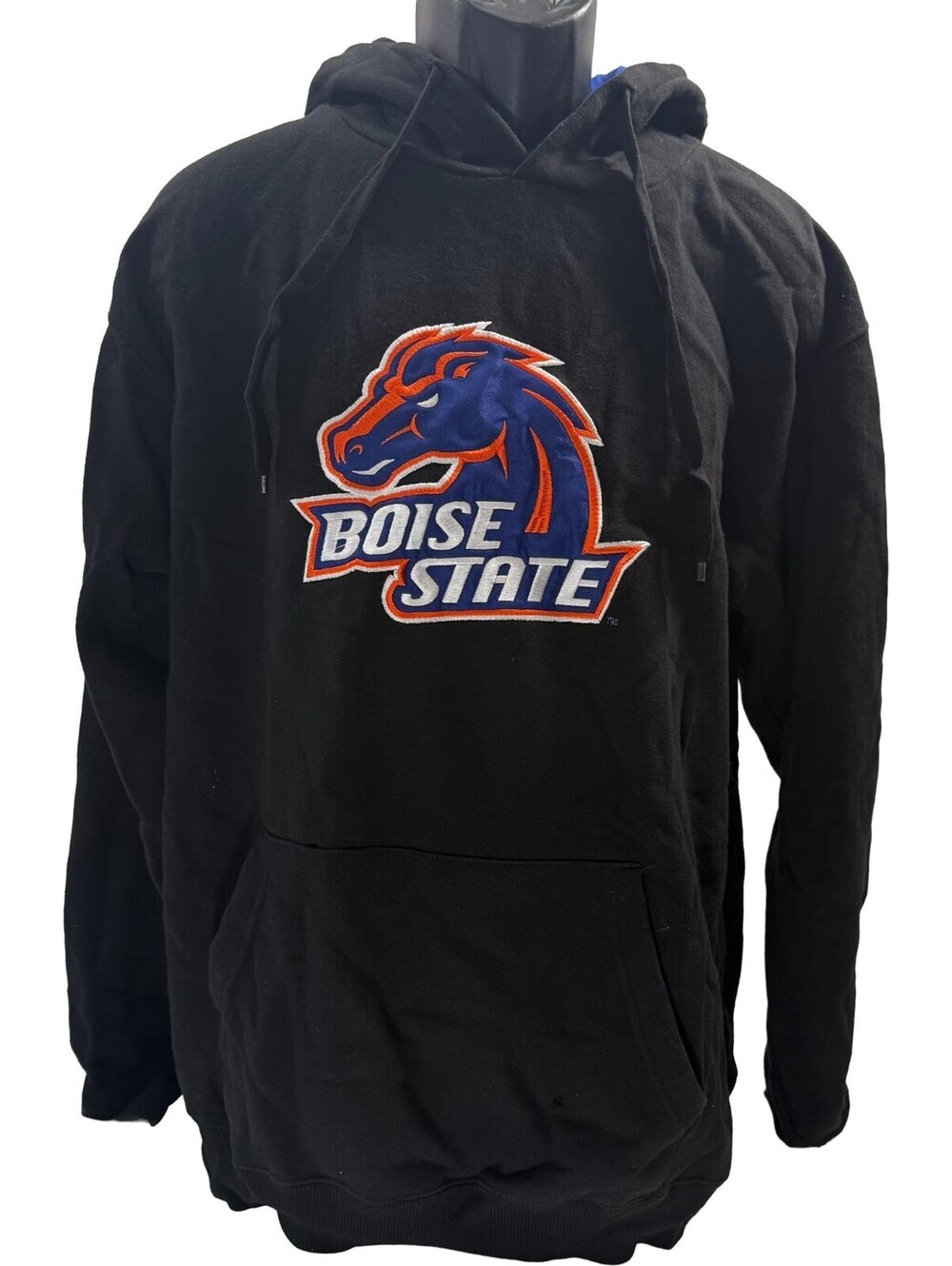 Boise State Broncos Hoodie Large Black Hooded Sweatshirt Old Varsity Brand OVB